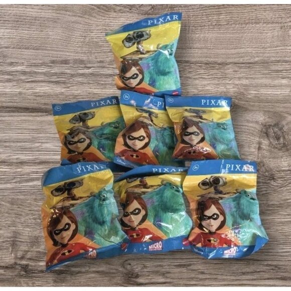 7 Disney Pixar Blind Bags Mystery Mico Collection Figures Teacher Prize Drawer - Picture 1 of 5